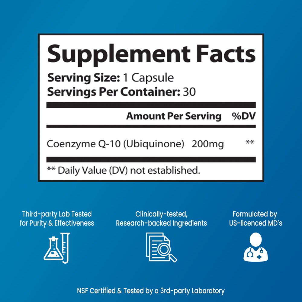 Coenzyme Q10 (CoQ10) - Improved Heart Health, Increased Energy, & Better Cellular Health