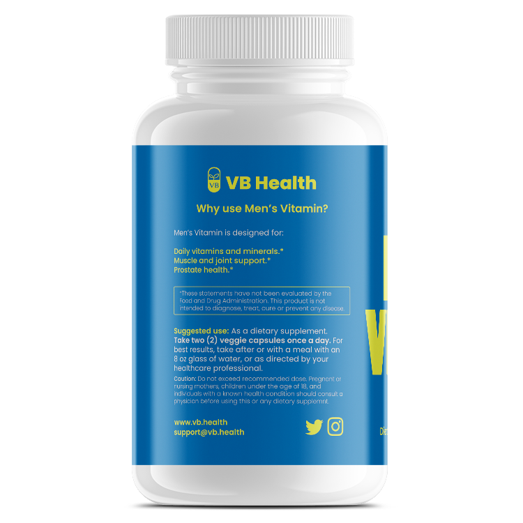 Men's Daily Multivitamin - 34 Doctor-formulated Vitamins, Minerals, & Antioxidants