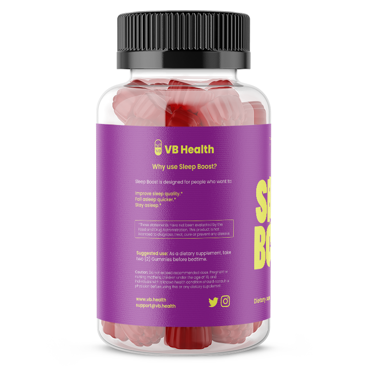 Sleep Boost Gummies: All Natural Sleep Aid (60 Gummies)