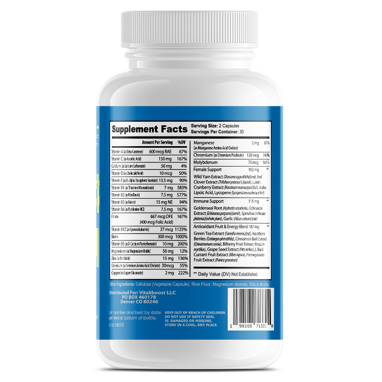 Women's Daily Multivitamin - 37 Doctor-formulated Vitamins, Minerals, & Antioxidants