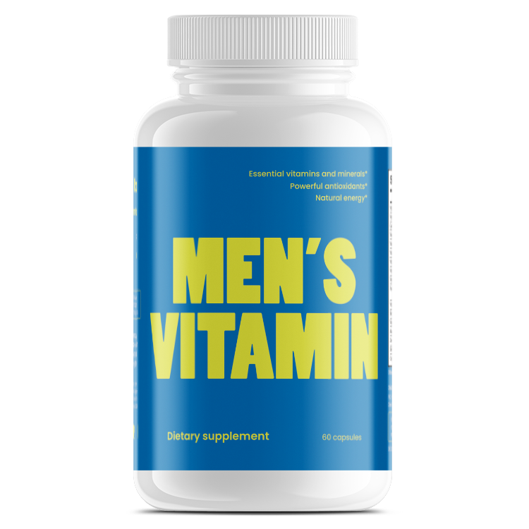 Men's Vitamin is a daily multivitamin specifically formulated for men. It's designed to enhance exercise performance, support sports activities, and promote overall vitality. This comprehensive supplement delivers an optimal blend of vitamins, minerals, antioxidants, and select herbs to meet the unique nutritional needs of men. In our fast-paced lifestyle, it's common to fall short on essential nutrients. This daily vitamin for men addresses this gap, offering immune support, boosting energy levels, and aiding mental clarity, ensuring men receive the full spectrum of nutrients required for optimal health.